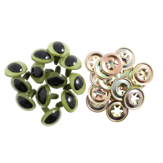 12mm Cat Eyes - Green