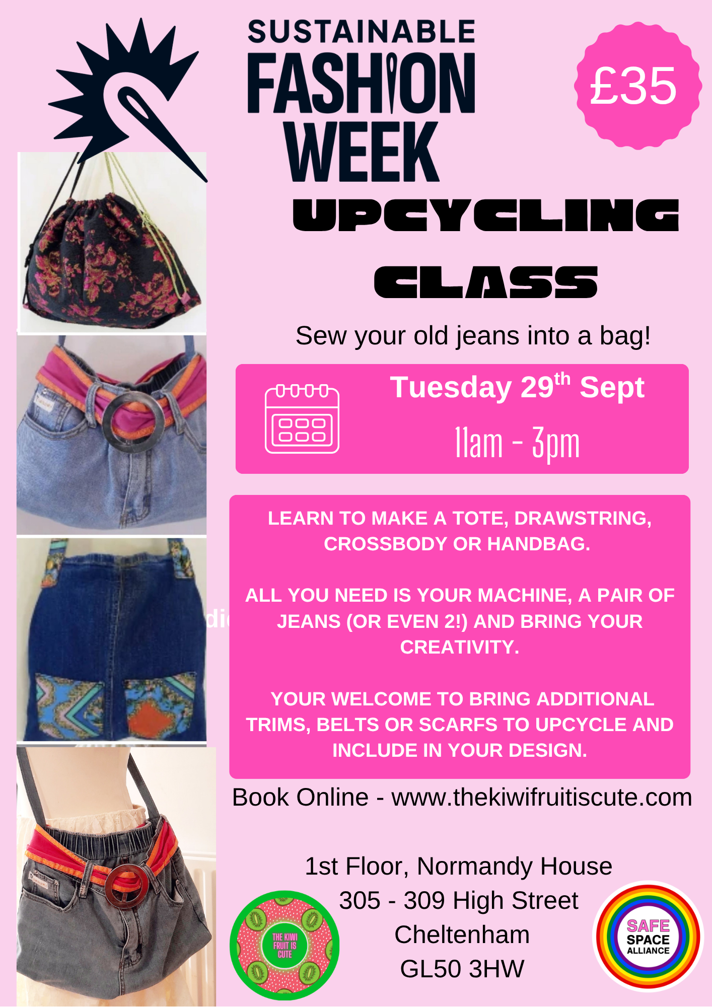 Transform a pair of Jeans into Skirt Workshop with Lucy & the Stitches - 29/09/26