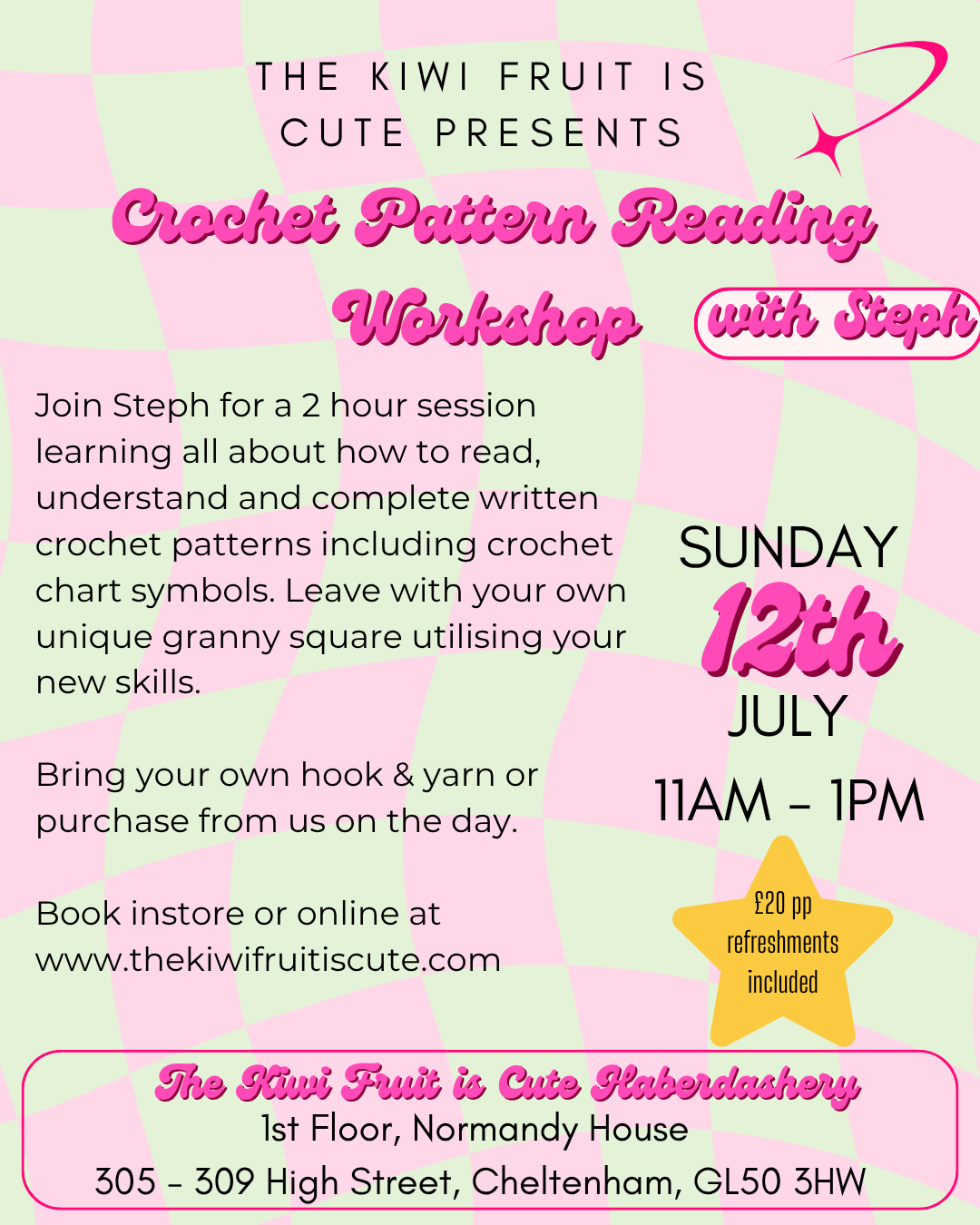 Crochet Pattern Reading Workshop 12/07/2026