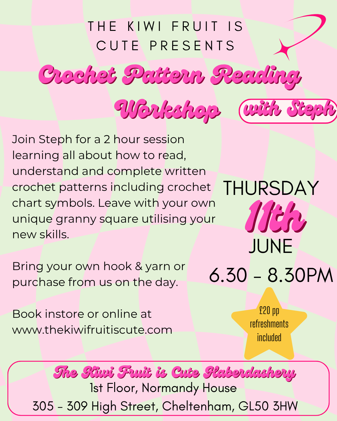 Crochet Pattern Reading Workshop 11/06/2026