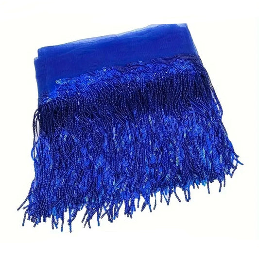 20cm Swirl Top Sequin Fringe - 2 Colours  (Price per 25cm)