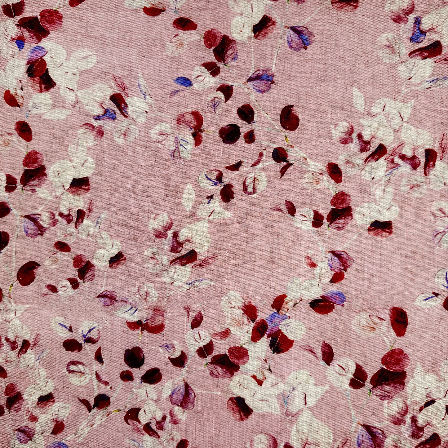 Linen Viscose- Eucalyptus Rose (Price Per 25cm)