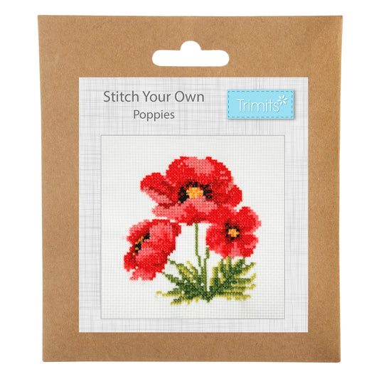 Counted Cross Stitch Kit: Mini Poppies