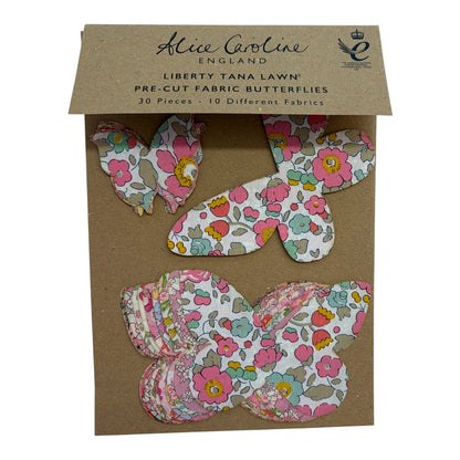 Alice Caroline Liberty Pre - Cut Fabric Butterflies (various colours)