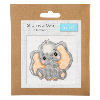Trimits Counted Cross Stitch Kit Mini Elephant