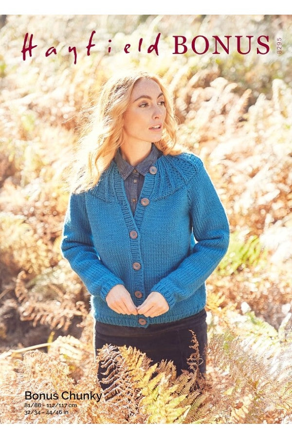 Hayfield Bonus Ladies Cardigan Chunky Knitting Pattern 8295