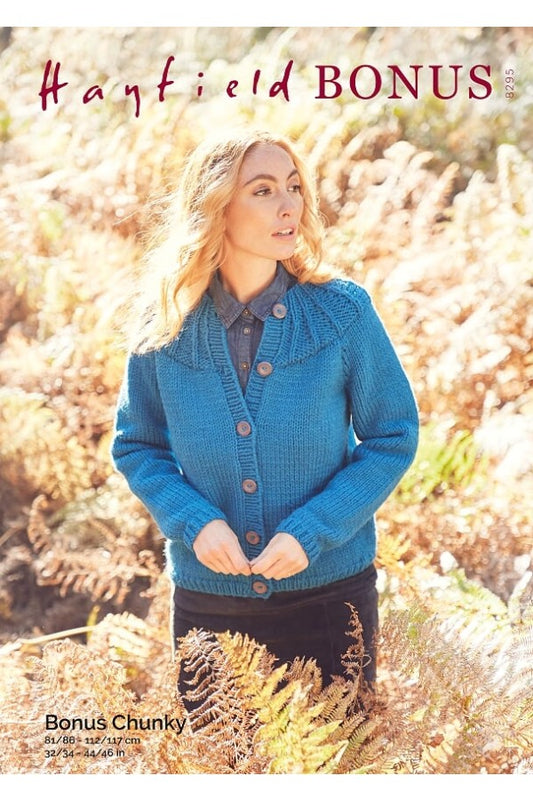 Hayfield Bonus Ladies Cardigan Chunky Knitting Pattern 8295