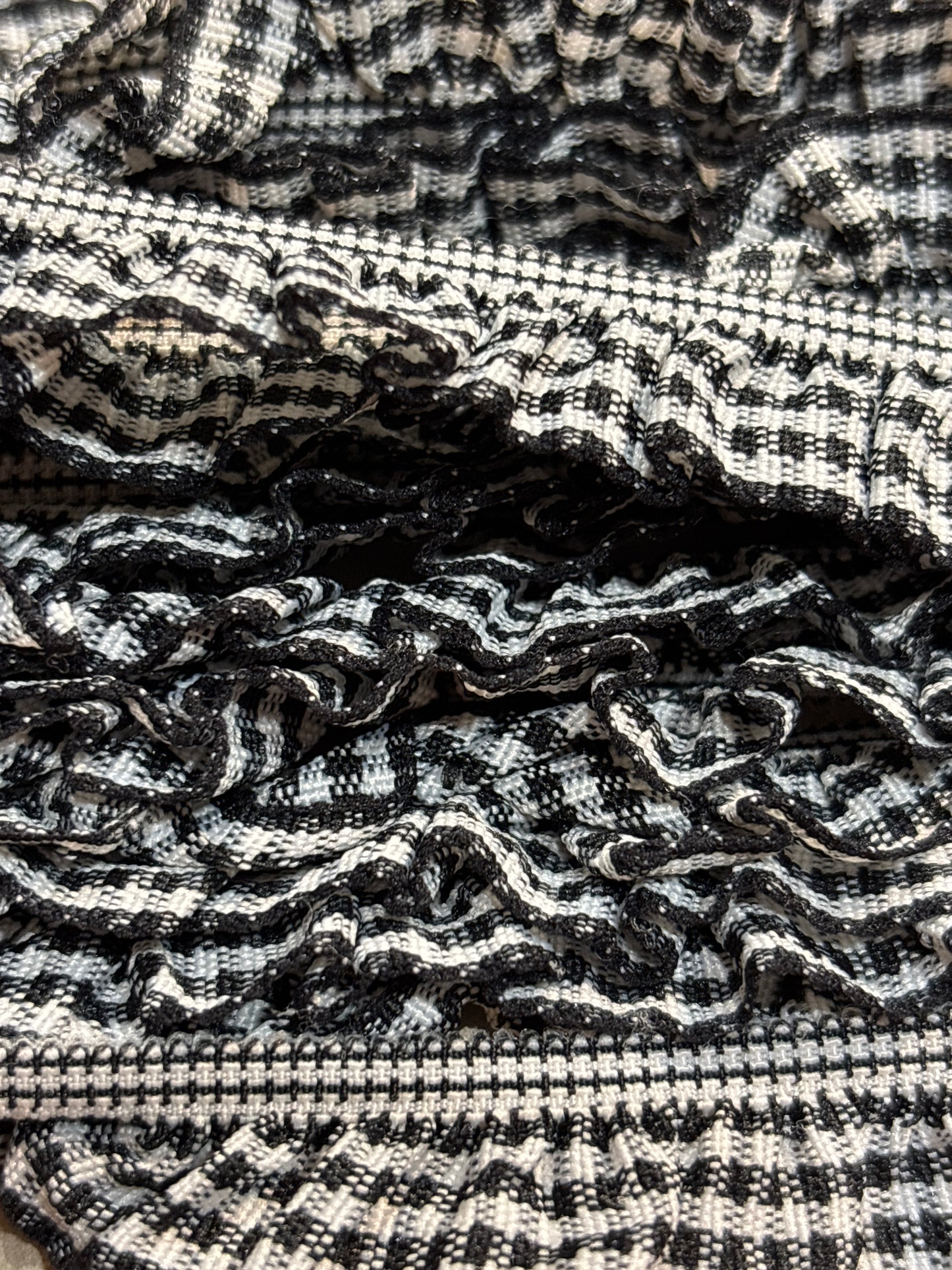 18mm Stretch Gingham Ruffle Trim - 4 Colours (Price per 25cm)