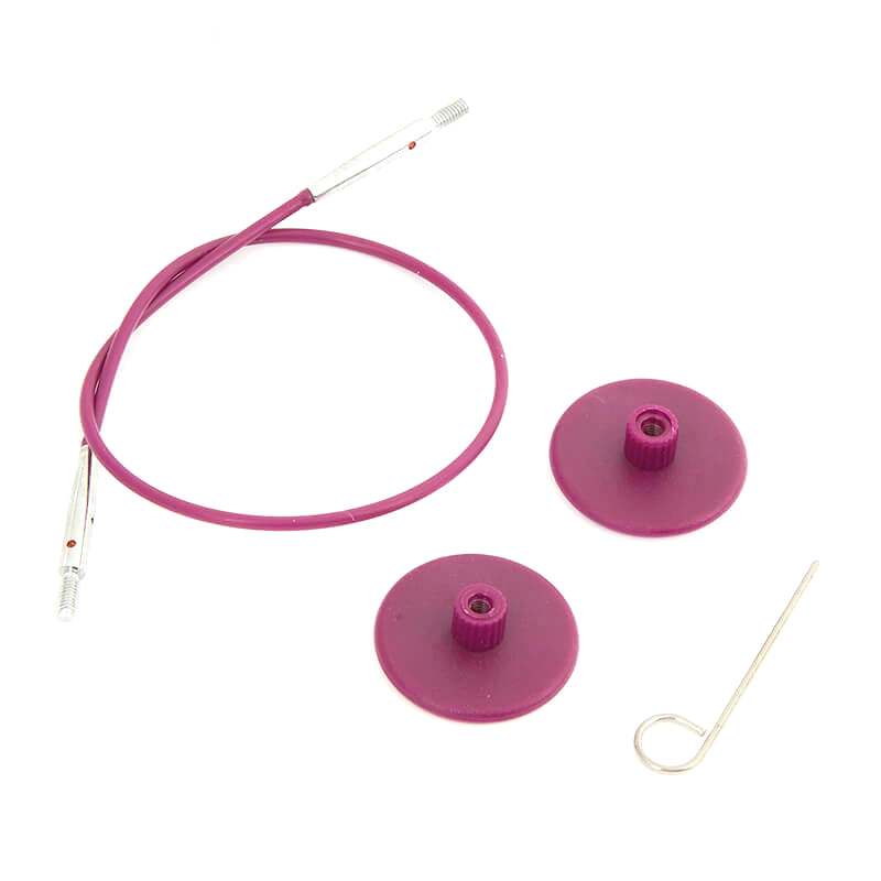 Knit Pro 40cm - 150cm Stainless Steel Interchangeable Swivel Knitting Cable