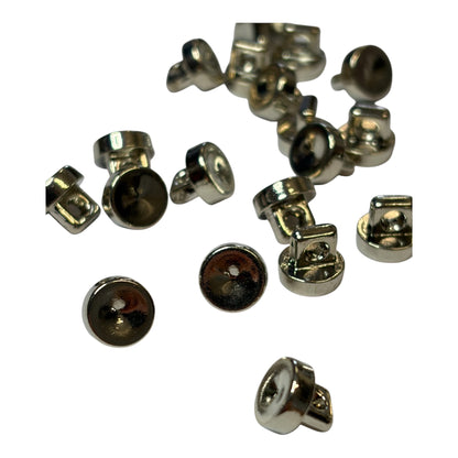 7mm Silver Dipped Shankback Button