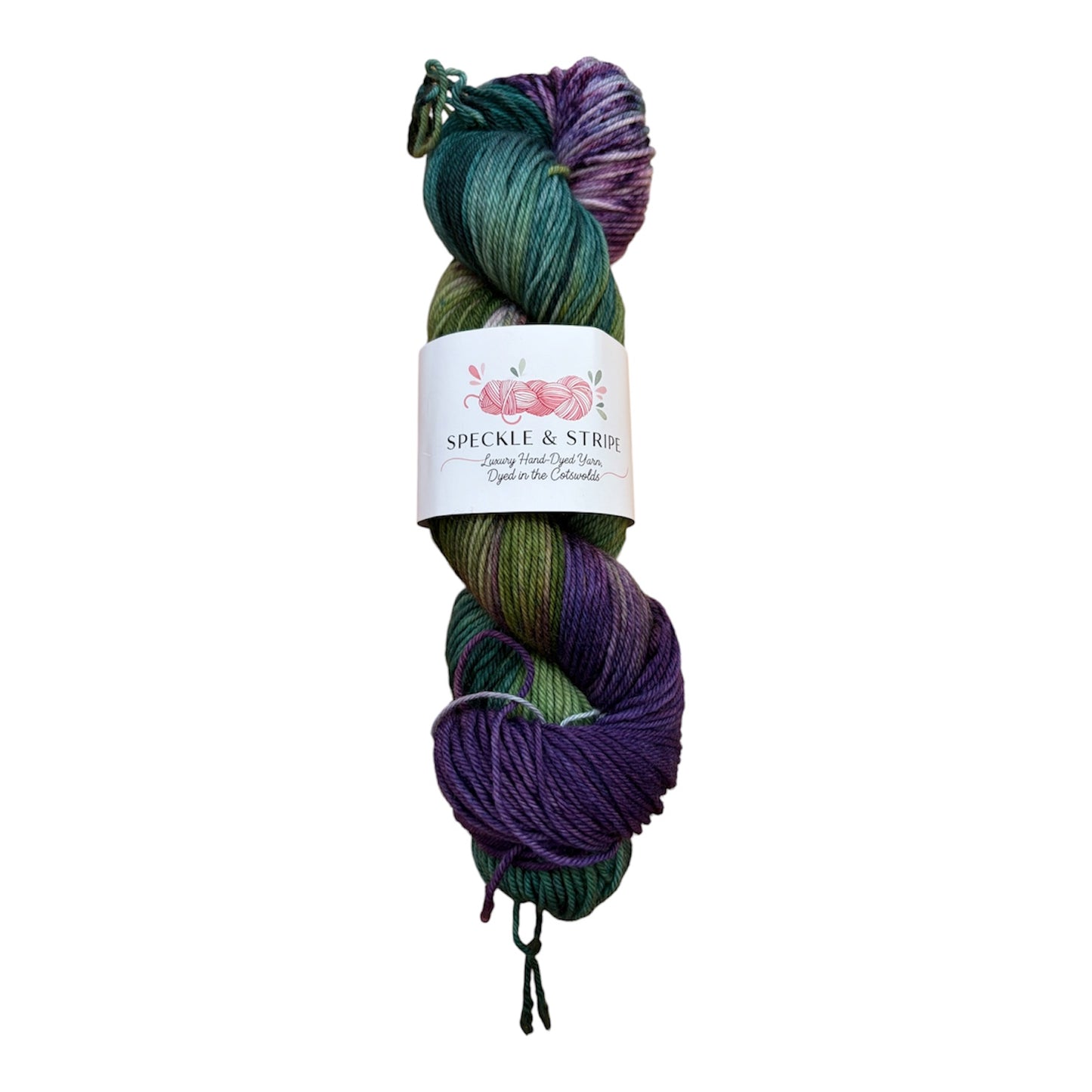 Speckle and Stripe Luxury Hand Dyed Blue Faced Leicester Dk 100g
