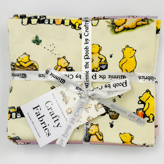 Winnie the Pooh 100% Cotton Fabric Fat Quarter Bundle
