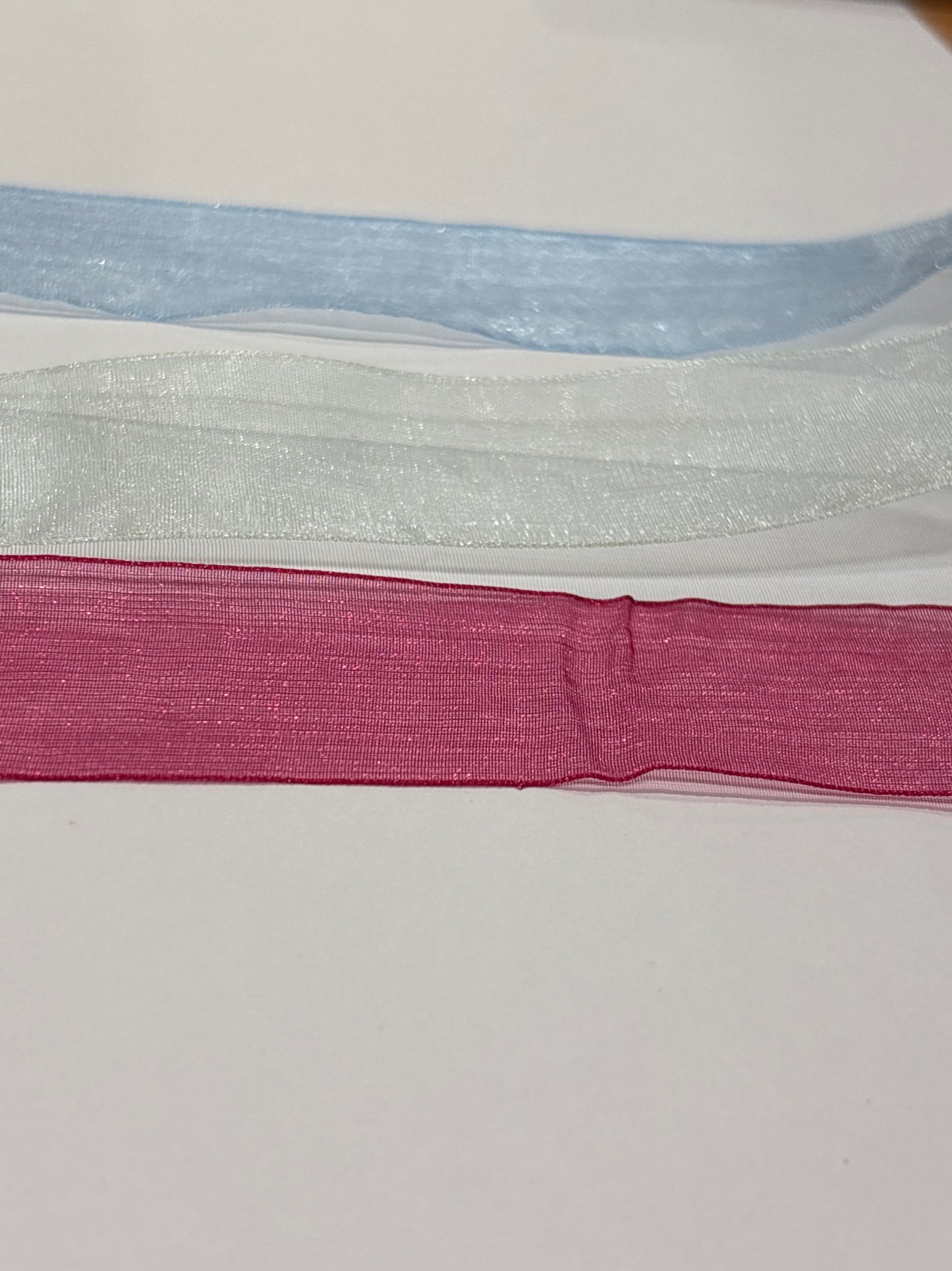 25mm Organza Ribbon - 3 Colours Available (Price per 25cm)