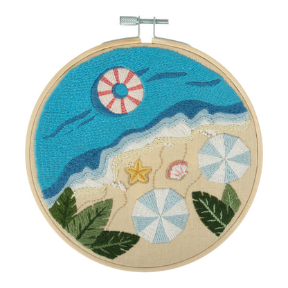 Trimits Beach Embroidery Hoop Kit