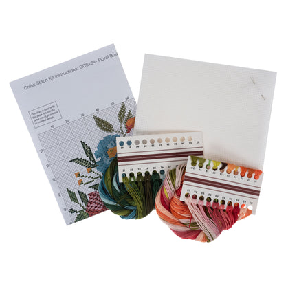 Trimits Counted Cross Stitch Kit Large Floral Bouquet