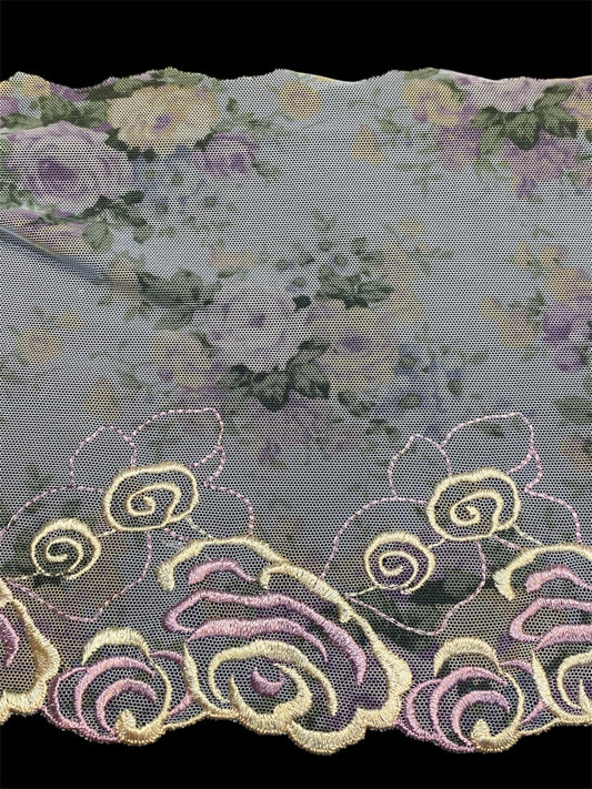 20cm Embroidered French Lace - 4 designs (Price per 25cm)