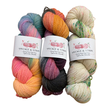 Speckle and Stripe Luxury Hand Dyed 4-Ply Starlight yarn 100g