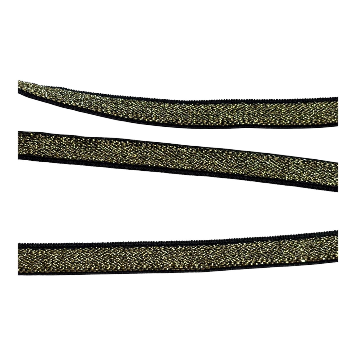 8mm Gold/ Black Elastic (price per 25cm)