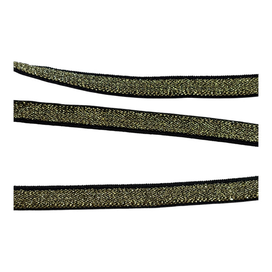 8mm Gold/ Black Elastic (price per 25cm)