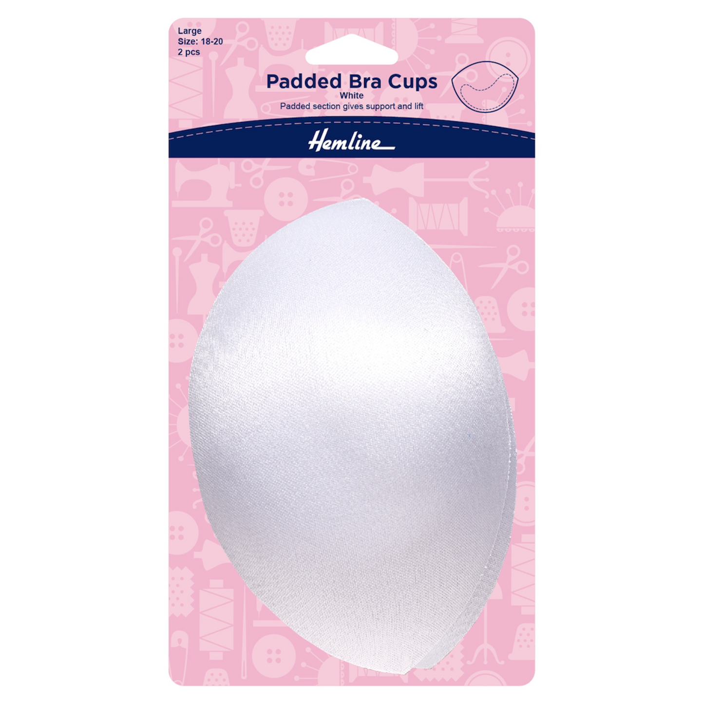 Hemline Padded Bra Cups (Various Sizes)