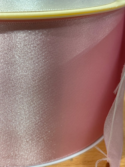 70mm Double Face Satin Ribbon - 2 Colours Available (Price per 25cm)