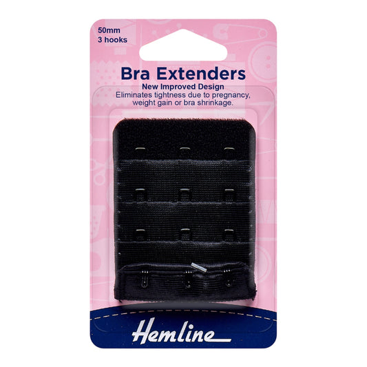 Hemline 50mm Black Bra Extender