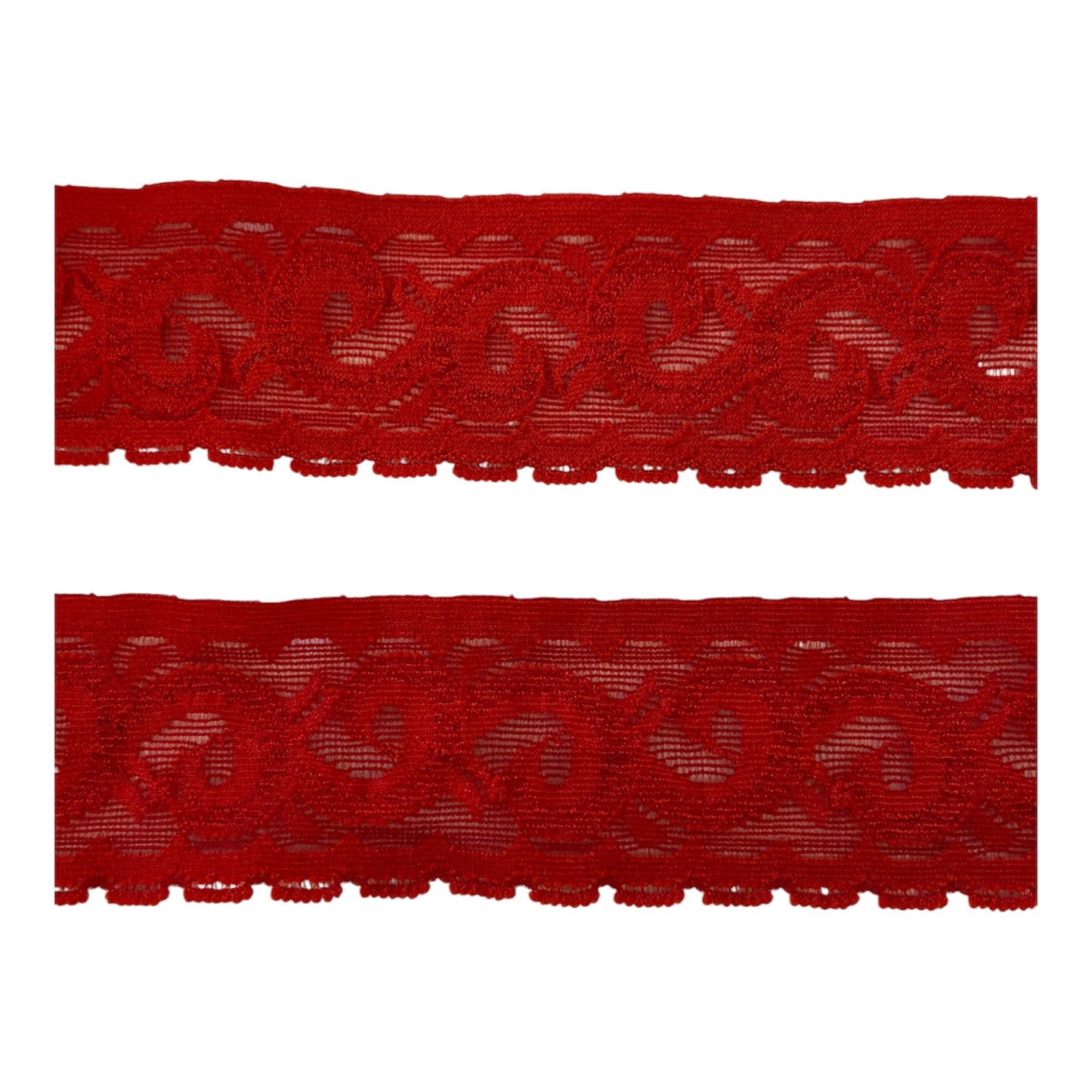 37mm Burnt Orange Stretch Lace (Priced per 25cm)