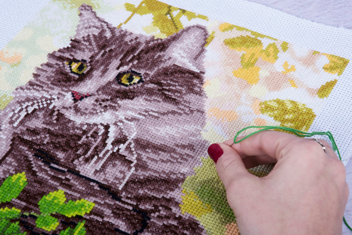 Trimits Counted Cross Stitch Kit Large Cat