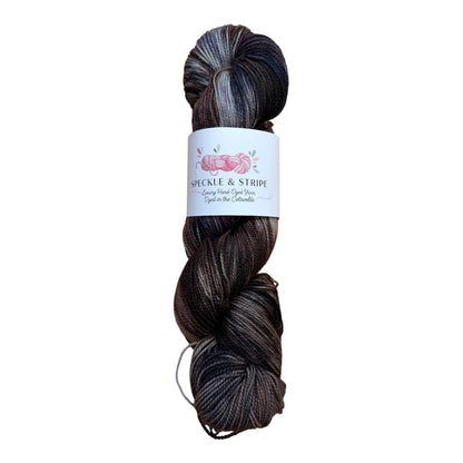 Speckle and Stripe Luxury Hand Dyed High Twist 4-Ply Sock Yarn (Various Colours)
