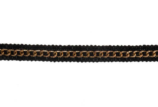 13mm Chain On Fabric Trim (Price Per 25cm)
