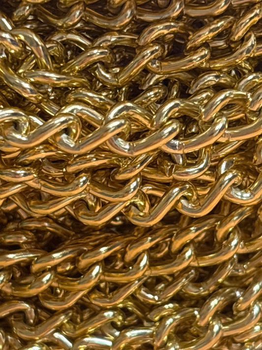 7mm Gold Coloured Chain (Price per 25cm)
