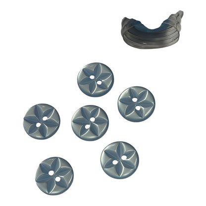 16mm Baby Star 2 Hole Button (Various Colours)