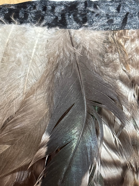 15cm Feather Trim - Natural (Price per 25cm)