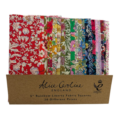 Alice Caroline Liberty 5” Fabric Squares 20pk (various colour-ways)