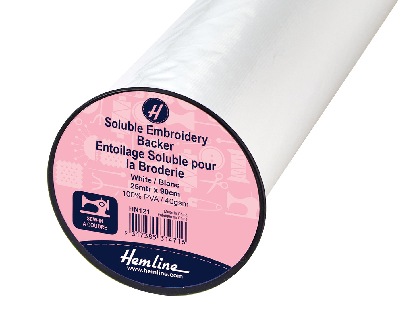 Hemline Soluble Embroidery Backer (Price Per 25cm)