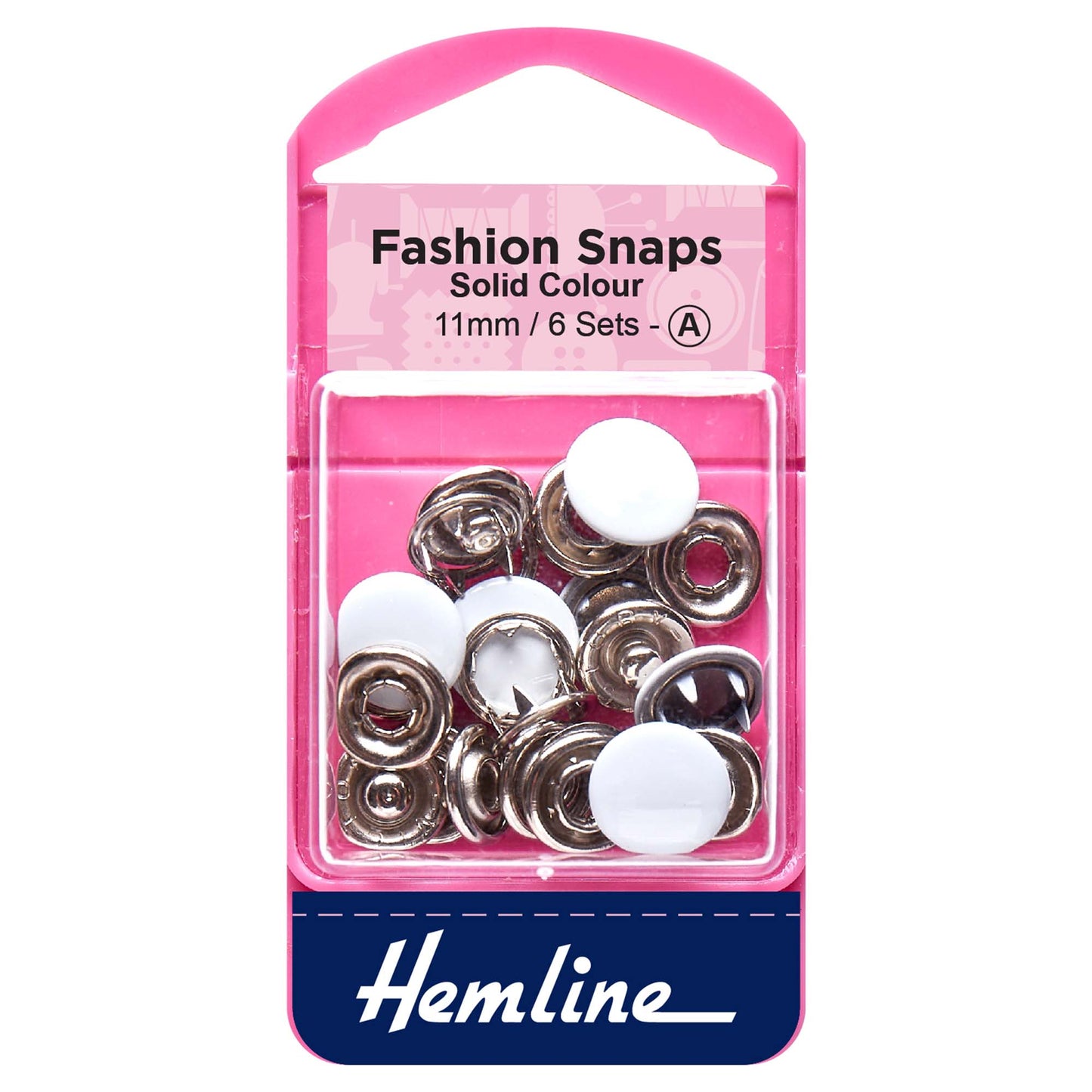 Hemline 11mm Fashion Snaps (various colours)