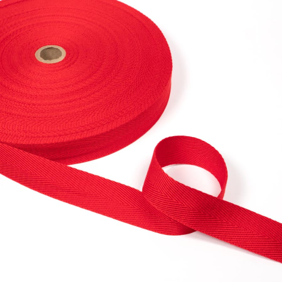 25mm Acrylic Herringbone Webbing - 4 Colours (Price per 25cm)