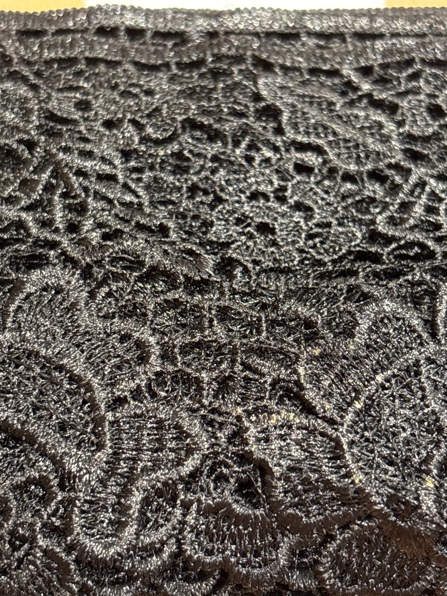 12cm Large Rose Guippure Trim - Black (Price per 25cm)