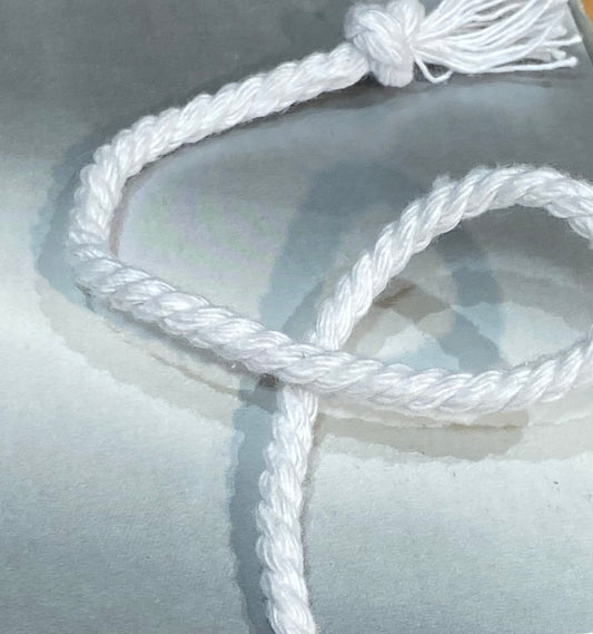 5mm Bleached Cotton Piping Cord (Price per 25cm)