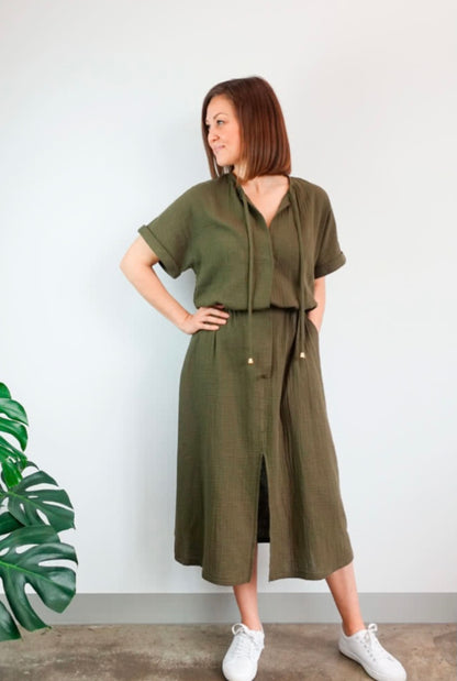 Eadie Woven Jumpsuit Dress Pattern by Style Arc (Regular or Plus Size)