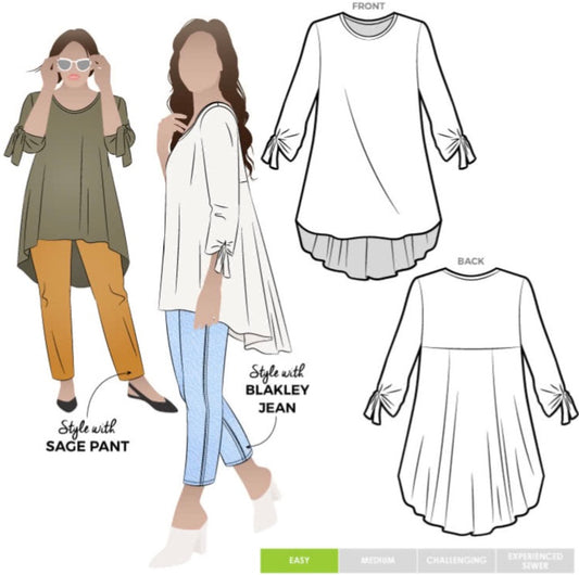 Oakley Knit Tunic Pattern by Style Arc (Regular or Plus Size)