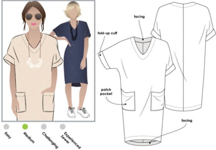 Adeline Dress Pattern by Style Arc (Regular or Plus Size)