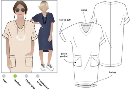 Adeline Dress Pattern by Style Arc (Regular or Plus Size)