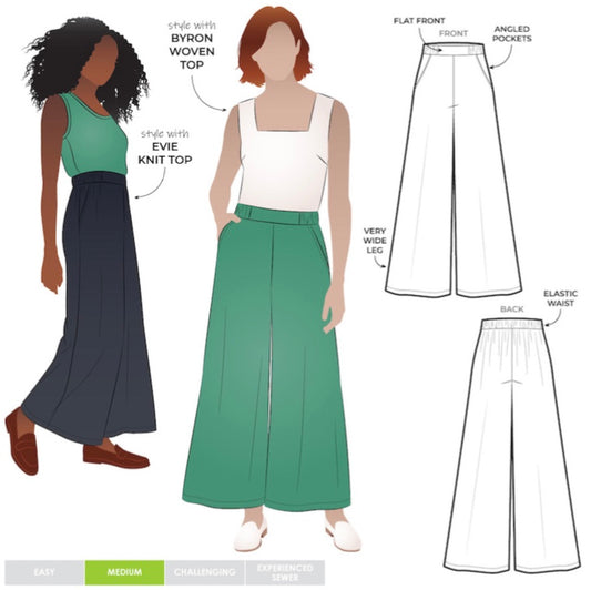 Loddon Woven Pant Pattern By Style Arc (Regular or Plus Size)