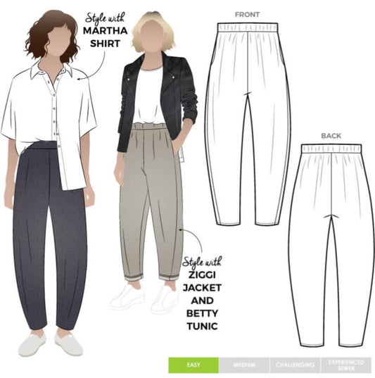 Bob Woven Pant Pattern By Style Arc (Regular or Plus Size)