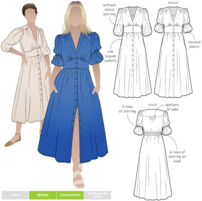 Belle Woven Dress Pattern By Style Arc (Regular or Plus Size)