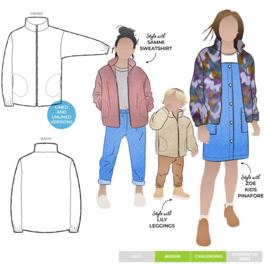Childrens Teddy Jacket Pattern Size 1-8 by Style Arc