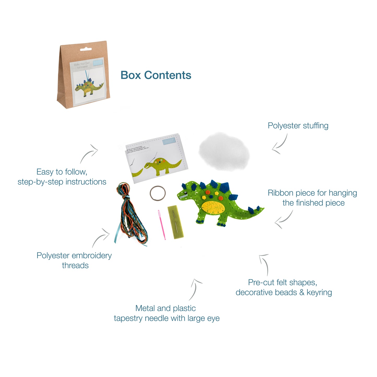 Felt Decoration Kit - Dinosaur