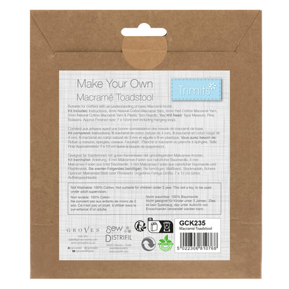 Trimits Macrame Kit - Toadstool