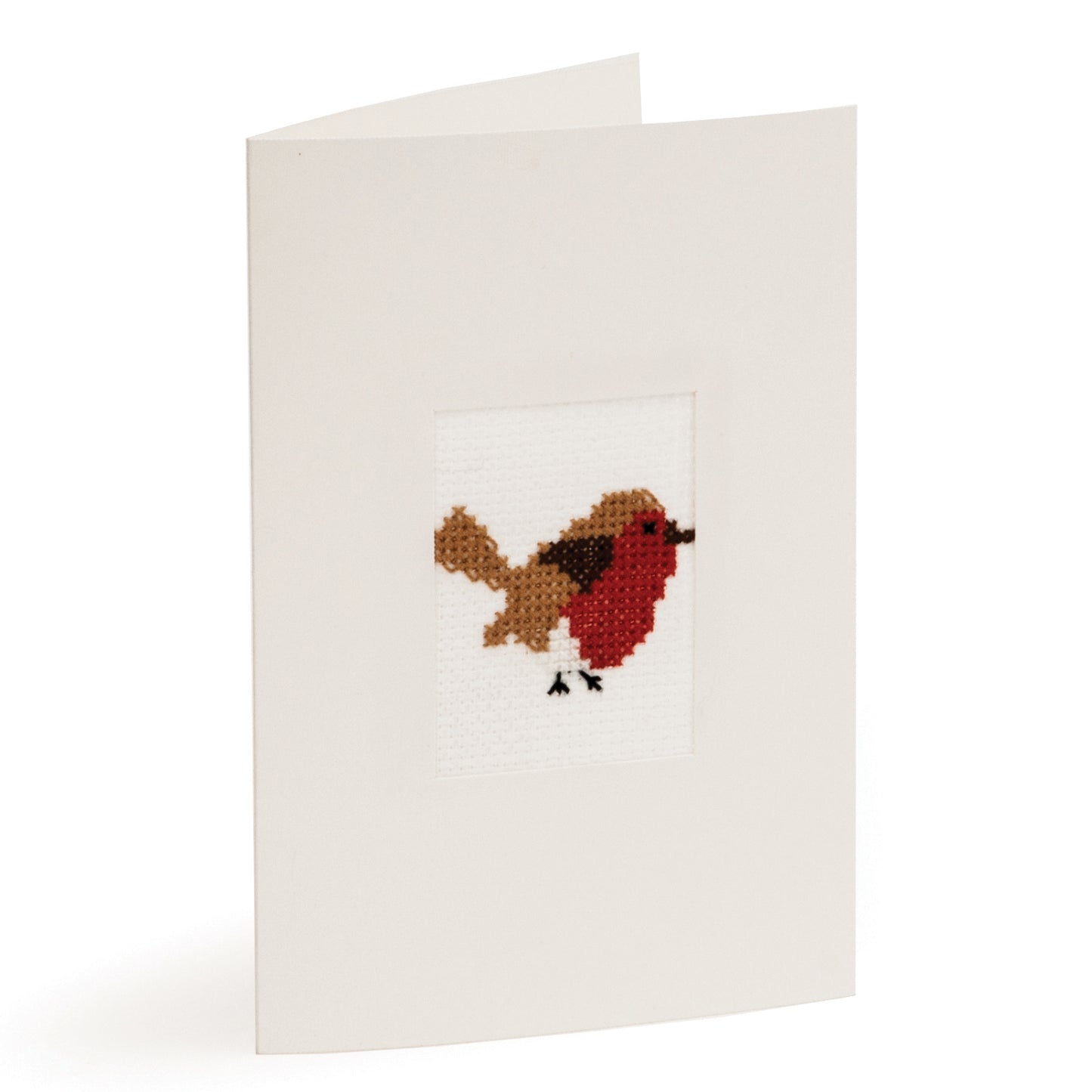 Cross Stitch Christmas Card Kit - Robin
